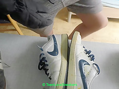 18yo Cum On White Nike Shoes