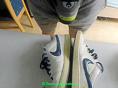18yo Cum On White Nike Shoes