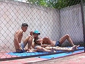 3 Cute Young Boys Having Fun Outdoors