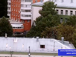 3 Exhibitionists Have Sex On The Roof Of The House