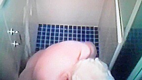 70 year old wife showers on