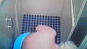 70 year old wife showers on