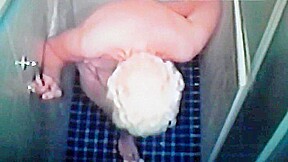 70 year old wife showers on