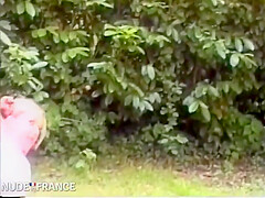 A College Girl With Blond Duvets Gets Fucked On The Lawn