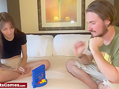 A Connect 4 Turns Naughty Quickly As She Loses All Or Clothes