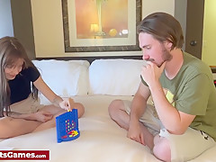 A Connect 4 Turns Naughty Quickly As She Loses All Or Clothes