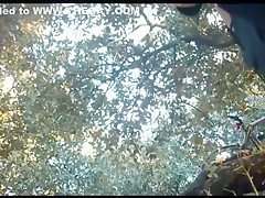 A hairy guy suck 3 dicks in the woods