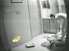 A incredible video of a woman naked in the bathroom