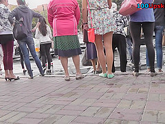 Absolutely free upskirt video with young amateur couple