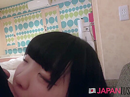 Adorable Japanese Teen Plays With Cock For POV Creampie
