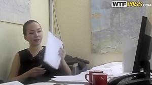 Adorable secretary Natasha gets naughty in office