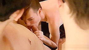 Adorable twinks Zac and Camille pounds each other hard