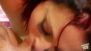 After Using Her Dildo The Brunette Excitedly Lets The Two Men Give Her Hardcore Dp