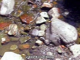 Alexandra takes a break from the swim hole to suck a guy off! - BANG