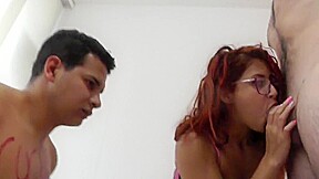 Alicia sucks cock of lover spits and sloppy