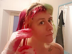 Alternative Girl Shaves Head