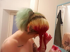 Alternative Girl Shaves Head