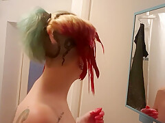 Alternative Girl Shaves Head