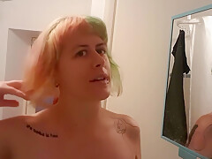 Alternative Girl Shaves Head