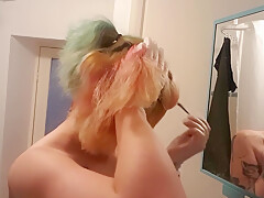 Alternative Girl Shaves Head
