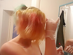 Alternative Girl Shaves Head