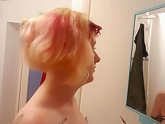 Alternative Girl Shaves Head