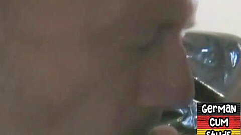 Amateur German gays rim and lick each other in home closeup