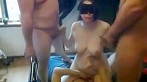 Amateur blindfolded mature wife mmmf foursome