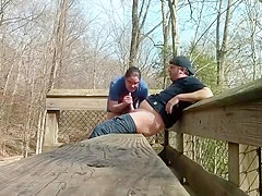 Amateur couple ALMOST caught fucking at the park