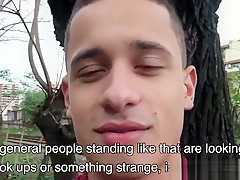 Amateur latino twink sucks cock for cum