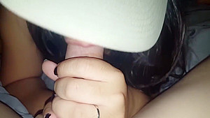Amatuer Wife Sucks HARD Pov Blowjob