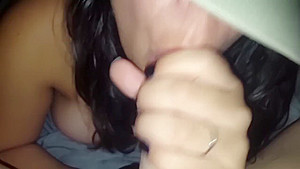 Amatuer Wife Sucks HARD Pov Blowjob