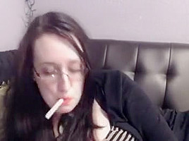 Amazing homemade Smoking, Brunette sex video
