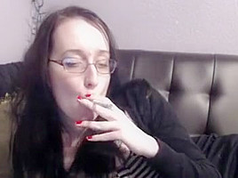 Amazing homemade Smoking, Brunette sex video