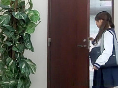 An older but still sexy Japanese teacher is getting punished