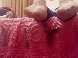 Angela moves her sexy size 39 feet