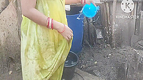 Antha Yadav Hot Outside Bath Full Topless