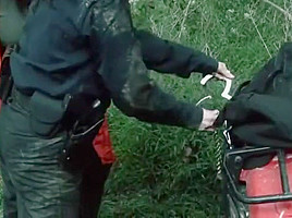 Arrested in woods