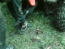 Arrested in woods