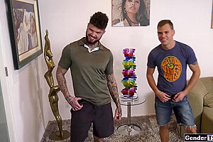 Asia Belle - Trans Stepsis Threesome Anal