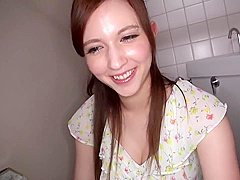Asian Babe Comes To The Public Toilet To Blow A Cock