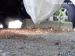Asian Lady Pisses Herself