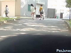 Asian Lady Pisses Herself