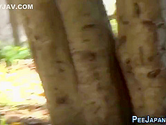 Asian Lady Pisses Herself