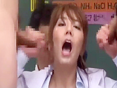 Asian Teacher Bukkake In The Classroom