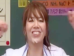 Asian Teacher Bukkake In The Classroom