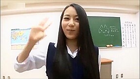 Asian Upskirt Panty Tease - Squatting and Spreading