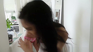 Asian hotties whips out the studs cock and shares it inside their mouths