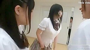 Asian schoolgirls 18+ panty rub on school desk