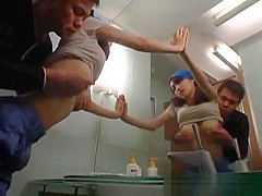 Asian toilet attendant enters the wrong part4